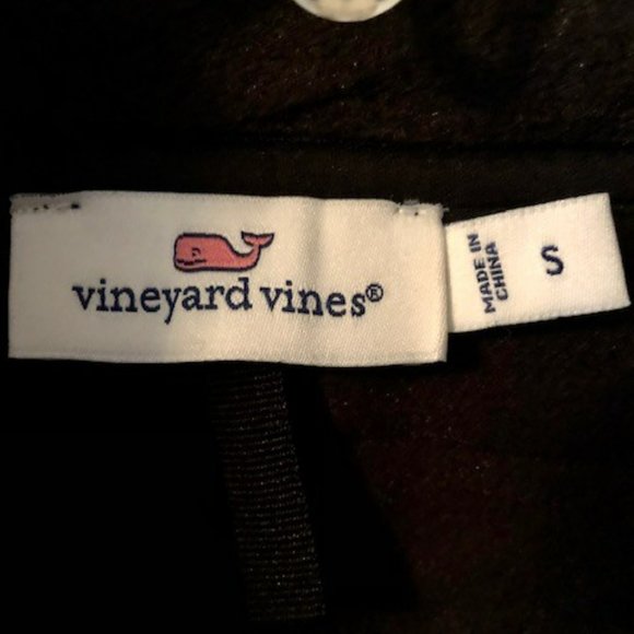 Vineyard Vines Full Zip 1/2 Quilted Fleece - Black - S - Picture 6 of 8